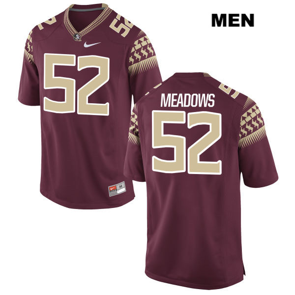 Men's NCAA Nike Florida State Seminoles #52 Christian Meadows College Red Stitched Authentic Football Jersey RJI8569WB